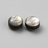 Natural Black Lip Shell Gold Enamel Beads SSHEL-WH0007-01A-2