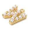 Plastic Imitation Pearl Pendants KK-P230-17G-W-2
