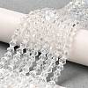 Transparent Electroplate Glass Beads Strands GLAA-F029-2mm-A13-4