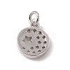 Brass Micro Pave Cubic Zirconia Charms ZIRC-F132-91P-2