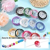 12 Rolls 12 Colors Flat Elastic Crystal String EW-YW0001-18-4