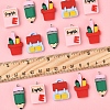 16Pcs 4 Styles Stationery Theme Resin Pendants RESI-FS0001-89-5