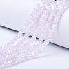Electroplate Glass Beads Strands EGLA-A034-J4mm-B04-1