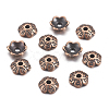 6-Petal Tibetan Style Alloy Flower Bead Caps X-TIBE-S220-R-NR-1