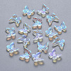 Transparent Spray Painted Glass Charms LS-GLAA-T016-20-1