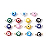 Brass Enamel Connector Charms KK-K263-03-1