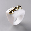 Opaque Acrylic Finger Rings X-RJEW-T010-11-5