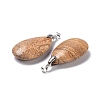 Natural Picture Jasper Pendants G-D084-01P-B13-3