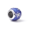 Christmas Theme Alloy Enamel European Beads MPDL-Q213-22P-4