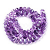 Transparent Electroplate Glass Beads Strands X-EGLA-N006-078D-3