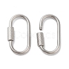 Non-Tarnish 304 Stainless Steel Screw Carabiner Lock Charms STAS-K192-01P-4