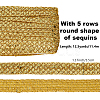 12.5 Yards Ployester Elastic Sequin Trimmings OCOR-AR0001-75C-2