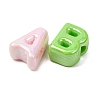 UV Plating Opaque Acrylic European Beads AC-CBA7F73-01-4