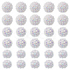 30Pcs 3 Styles Acrylic & Resin with Rhinestone Round Beads OACR-PH0004-27-1