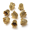 Tibetan Style Alloy Bead Caps X-TIBEB-00864-AG-NR-1