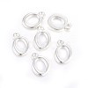 Silver Color Plated Alloy Letter Pendants PALLOY-J718-01S-O-2