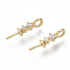 Brass Micro Pave Cubic Zirconia Peg Bails Charms KK-S356-046G-NF-2