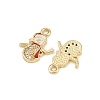 Brass Micro Pave Cubic Zirconia Charms LS-KK-Z129-01G-01-2