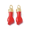 Eco-Friendly Rack Plating Brass Enamel Pendants KK-F845-36G-01-3