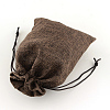 Polyester Imitation Burlap Packing Pouches Drawstring Bags X-ABAG-R004-14x10cm-10-2
