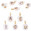 5Pcs 5 Styles Natural Cultured Freshwater Pearl Pendants KK-TA0002-27-1