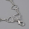 Iron Decorative 2-Layer Heart Link Bag Chains AJEW-WH0367-32P-2