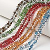 Electroplate Transparent Glass Beads Strands EGLA-A034-T4mm-M-1