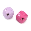 Spray Printed Opaque Acrylic Beads OACR-P031-01A-2