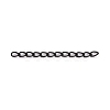 Ion Plating(IP) 304 Stainless Steel Curb Chains Extender STAS-WH0032-02A-EB-3