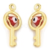 Brass with Enamel Pendants X1-KK-K337-05G-3