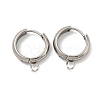 Tarnish Resistant 201 Stainless Steel Huggie Hoop Earring Findings STAS-P283-01W-P-1