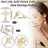 10Pcs Star Shape Brass Cubic Zirconia Stud Earring Findings KK-BBC0012-69-2