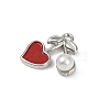 Brass Plastic Pearl Charms KK-M322-50P-2
