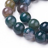 Natural Indian Agate Round Beads Strands G-N0120-06-8mm-3