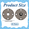10Pairs Alloy Snap Buttons FIND-CY0001-53B-2