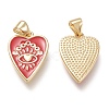 Brass Enamel Pendants ZIRC-F116-10-G-3
