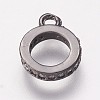 Brass Cubic Zirconia Tube Bails KK-P134-64B-1