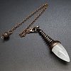 Natural Quartz Crystal Dowsing Pendulum Big Pendants PW-WGFD073-08-1
