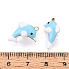 304 Stainless Steel Enamel Pendants STAS-T068-03B-3