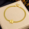 304 Stainless Steel Mesh Chain Necklaces for Women FS-WG37C51-05-1