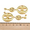 304 Stainless Steel Dangle Stud Earrings EJEW-P325-04E-G-5