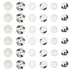 45Pcs 3 Styles 4-Holes Shell Buttons BUTT-TA0001-28-2