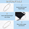 3Pcs Egg Shaped 201 Stainless Steel Grooved Hinged Bangles STAS-UN0048-67-5