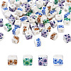 72Pcs 4 Color Handmade Porcelain Ceramic Beads Strands PORC-FW0001-01-1