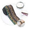 2Rolls 2 Colors Ethnic Style Embroidery Polyester Ribbons OCOR-GA0001-12-5