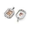 Brass Micro Pave Cubic Zirconia Pendants KK-C172-21P-2