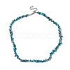 Natural Apatite Chip Beaded Necklace NJEW-JN04615-15-4