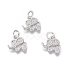 Brass Micro Pave Cubic Zirconia Pendants KK-G374-26P-1