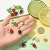 5Pcs Grape Handmade Lampwork & Resin & Acrylic Pendants PALLOY-YW00128-01-4