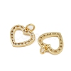 Brass Micro Pave Cubic Zirconia Pendants ZIRC-I367-05G-01-2